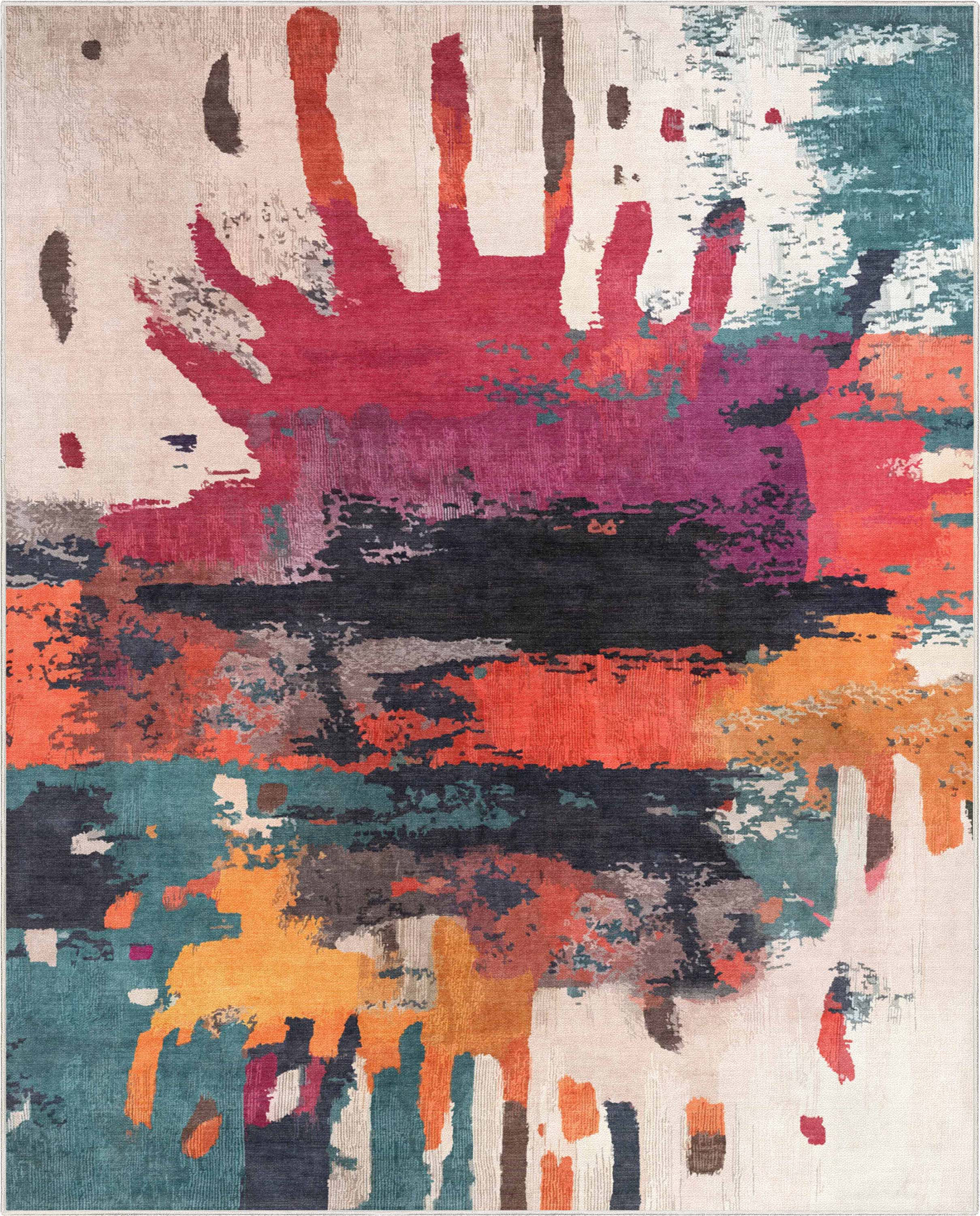 Ivy Bronx Abstract Chromatic Splash Multi Modern Abstract Area Rug ...