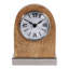 Horloge décorative en bois de manguier avec base en métal pour le style de bureau