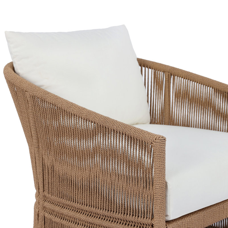 Mondira Outdoor Chair-Faux Black Hyacinth, Textured Natural