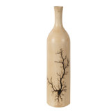 Lightning Brown 17" Wood Decorative Bottle