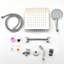 Ensemble de pomme de douche: pluie de 10 pouces et portatif avec 11 bras, 6 réglages, conception de fuite, acier inoxydable corrosif, assortiment carré mural: modes, colmatage,-121320246