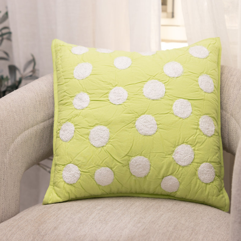 Dottie Square Pillow Cover & Insert, Lime