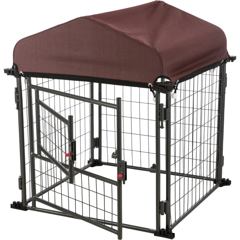 Small Hammerstone Steel Outdoor Dog Kennel with Cover