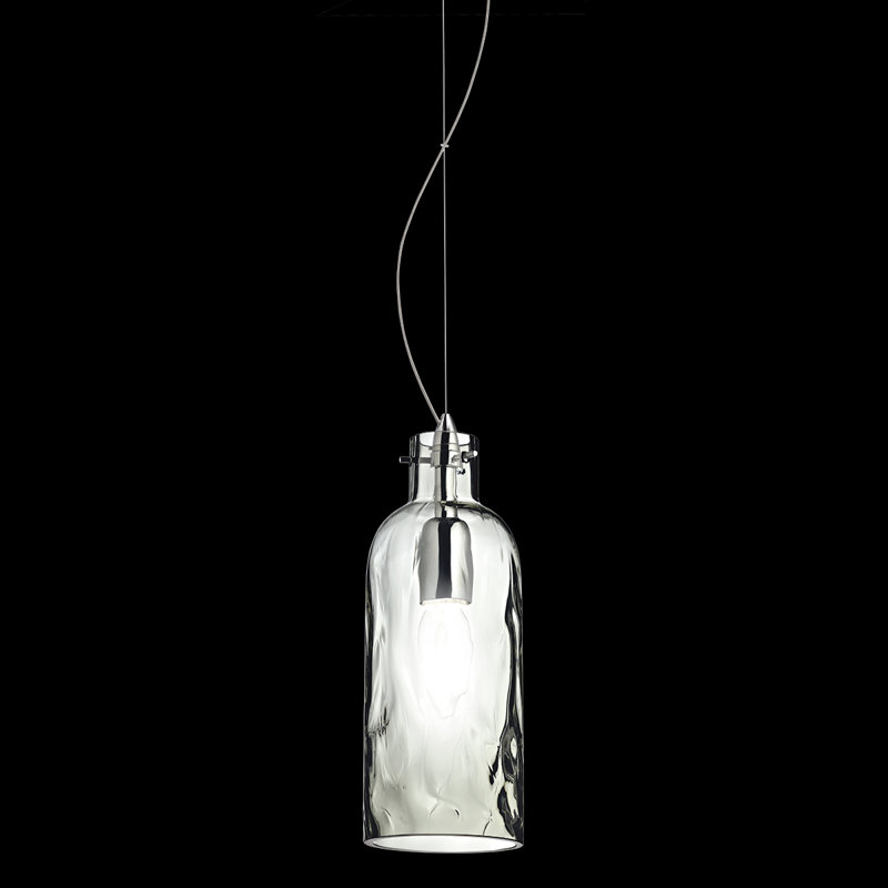 Mini-luminaire suspendu 1 lumière Lunga, Fumée