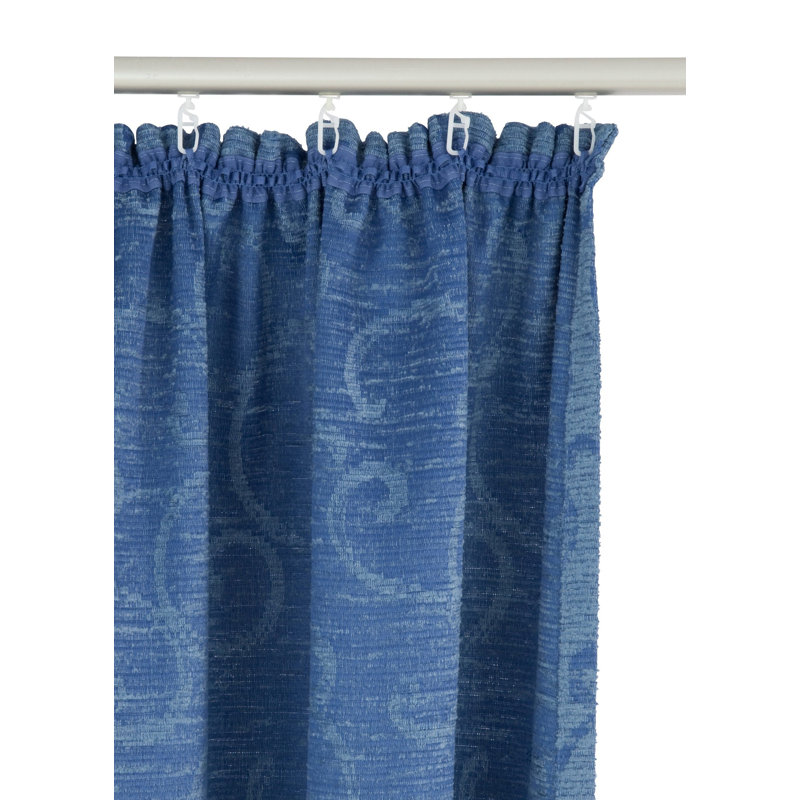 Siglerville Single Curtain Panel, opaque, 132 W x 245 D cm, Blue