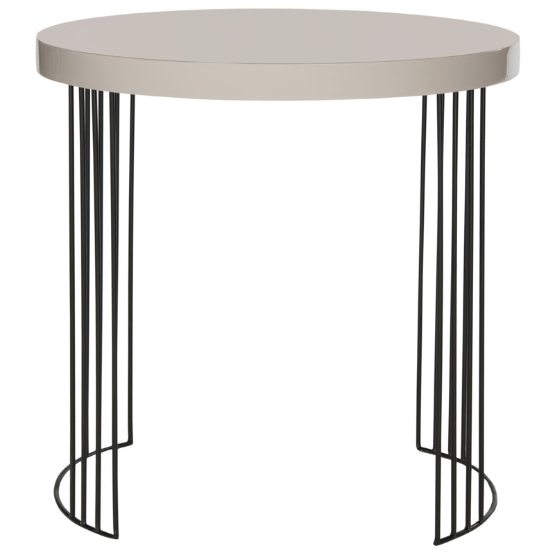 Keelin End Table, Taupe/Black
