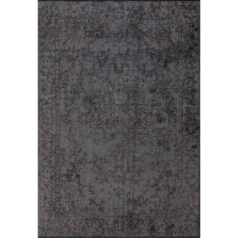 Rapture Gray Brown Oriental Luxury Area Rug, Rectangle 7'10" x 11'2"