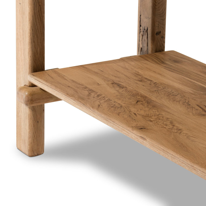 Marcia Console Table by Thomas Bina/Ronald Sasson, Natural Reclaimed French Oak, 29.5" H x 86.75" W x 22.5" D