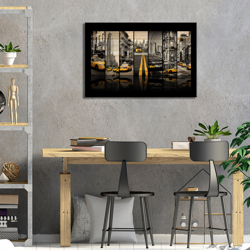 «Seven of 7 NYC B&W III» par Philippe Hugonnard - impression sur bois sans cadre, L 26 po x H 18 po