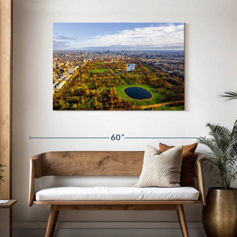 Vue aérienne de Hyde Park, H 30 po x l 45 po