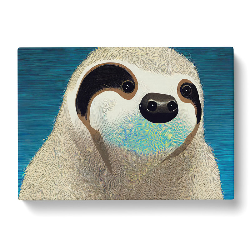 Sloth Portrait Vol.1 - Wrapped Canvas, 50cm H x 76cm W x 3cm D