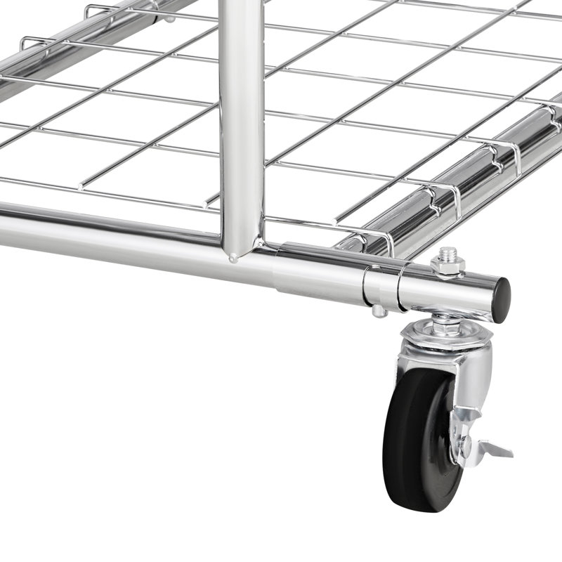 Portant à vêtements en acier au carbone 24,02 po x 5,12 po x 24,41 po argent