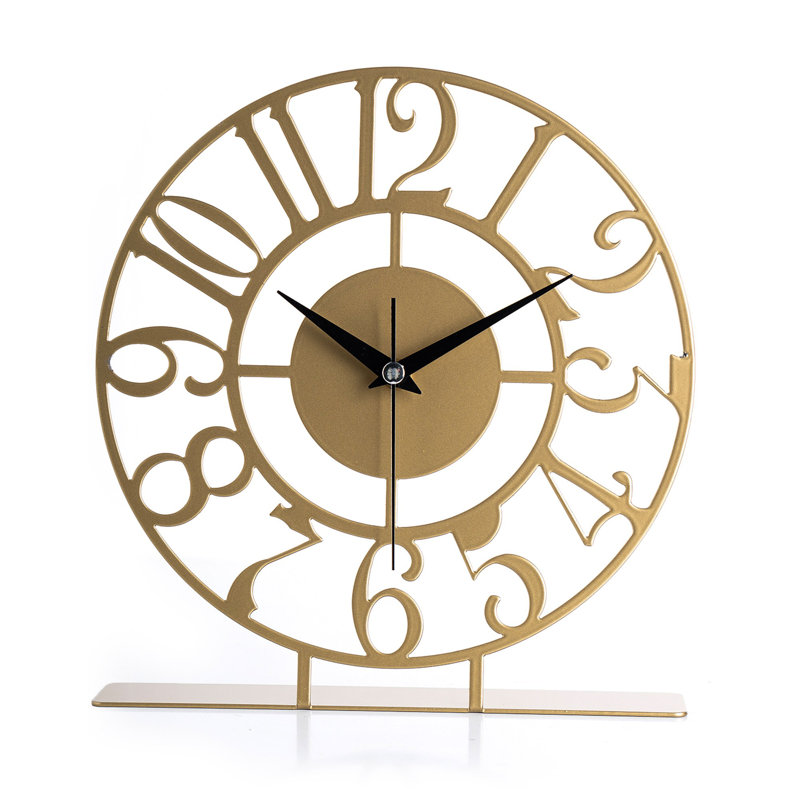 Horloge décorative élégante, 9,8 po de diamètre | Fabrication 100% métal, épaisseur: 0,06 po | Mécanisme silencieux, fonctionne avec 1 pile AA (non incluse) | Parfait pour la décoration de la maison ou du bureau, montre élégante et fonctionnelle