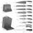 15-Piece Damascus Knife Set With Block, VG10 Steel Core