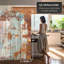 6 Ft. Tall Double Sided Rust Canvas Room Divider-1400110520