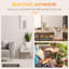 HOMCOM 78cm W Silver Fire with 7000 BTU