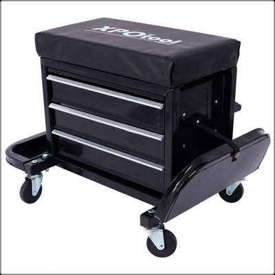 Heavy-Duty 350-Pound Capacity Garage Glider Rolling Tool Chest With Storage, Perfect For Workshops And DIY Projects