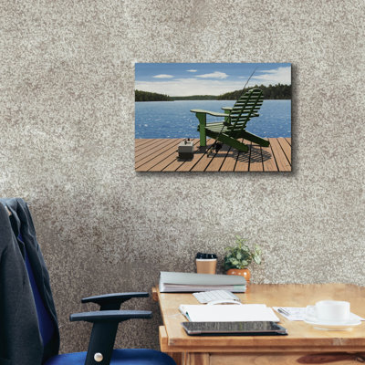 Epic Graffiti 'Fishingchair'  by Kenneth M Kirsch Canvas Wall Art, 26" x 18"