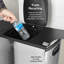 Swan 90L Recycling bin with 3 x 30L Compartments, Soft Close Lids, Foot Pedal System, Removable Inner Buckets, Stainless Steel with Fingerprint Proof Finish
