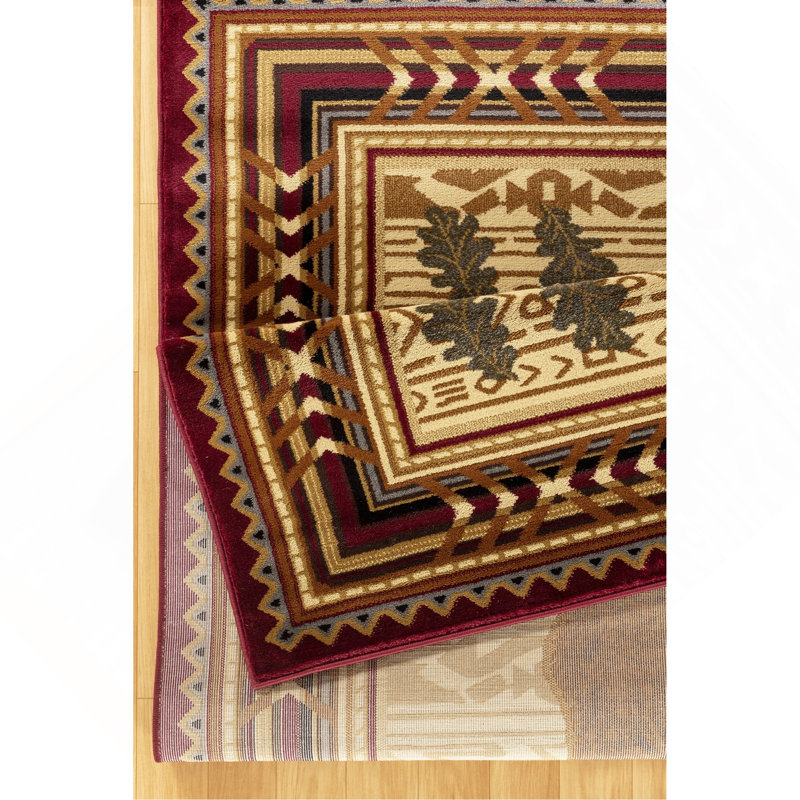 Multi 5 pi 3 po X 7 pi 3 po Tapis Lodge, Rectangle 5 pi 3 po x 7 pi 3 po