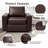 36.2" Wide Swivel Accent Armchair-Espresso PU-326647815
