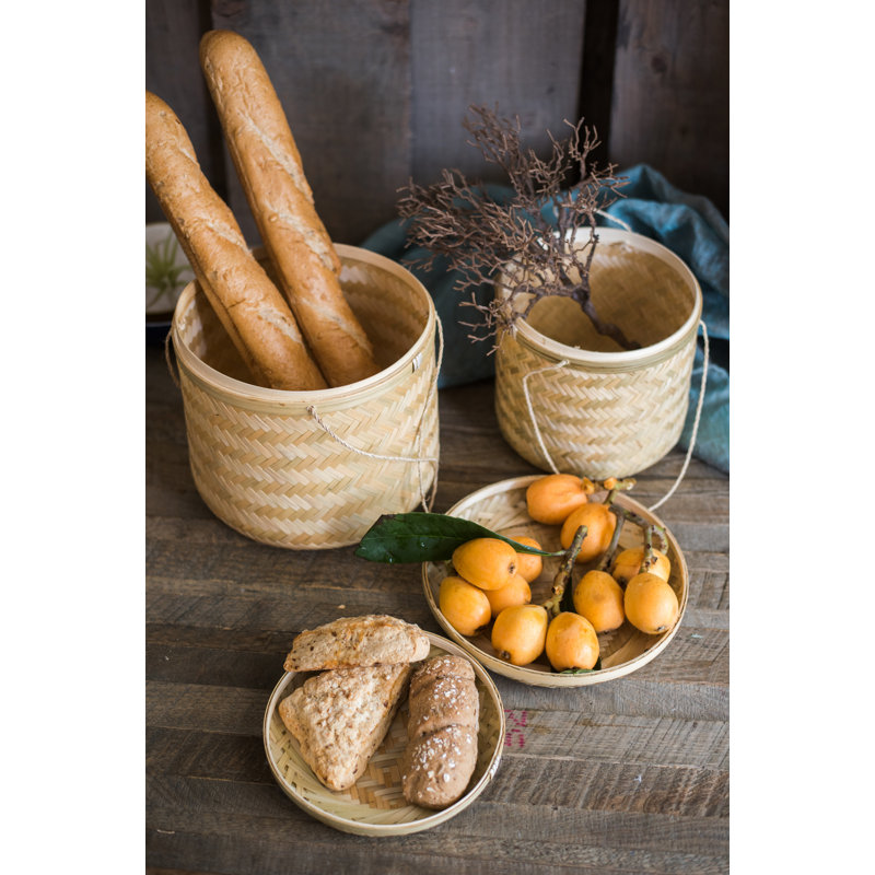 Rustic Reach Bamboo Tea Box, 9.1" H x 9.1" W x 9.1" D