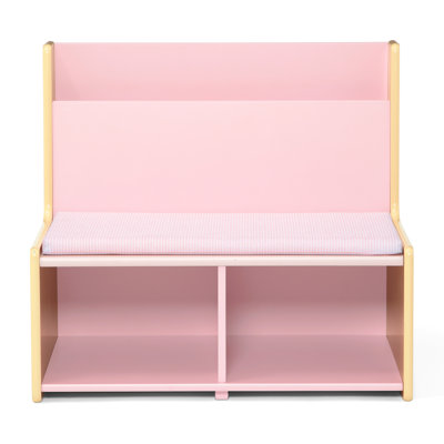 Gapkids Reading Nook With Padded Bench By Delta Children - Greenguard Gold Certified, Blush Pink