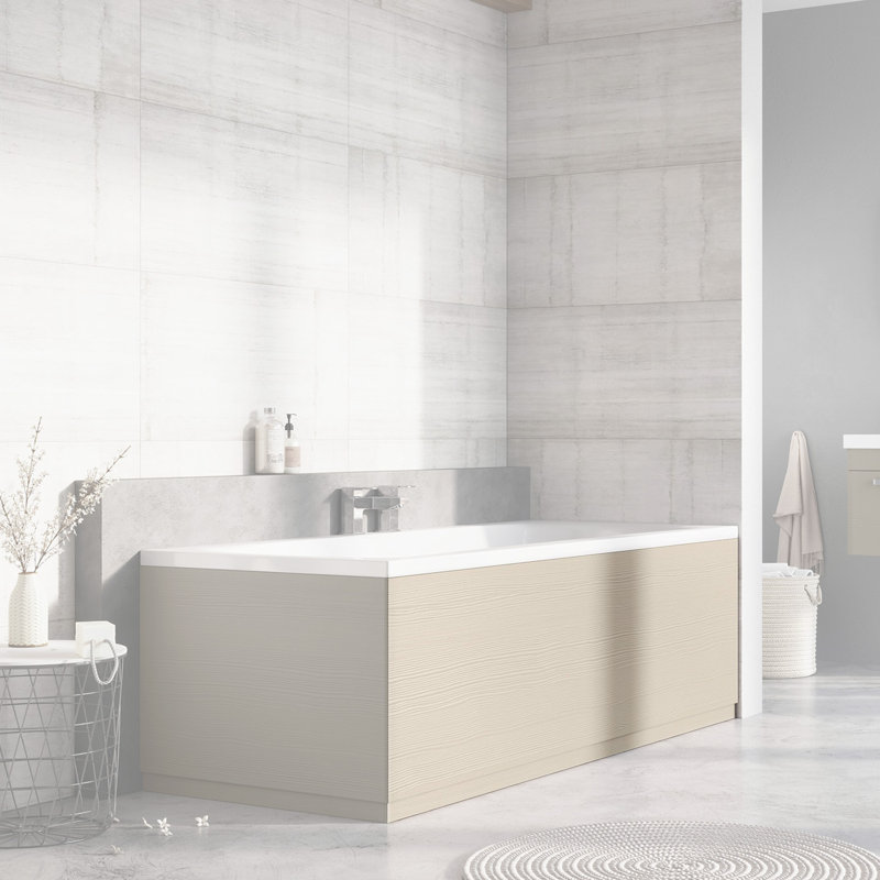 Stibbington Textured Bath Front Panel, Stone Grey