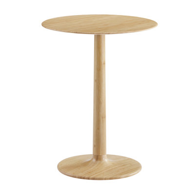 Table de bout à piédestal en bois massif