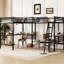 Lit mezzanine simple en métal avec deux bureaux de jeu intégrés, noir - Aménagement de chambre à coucher amusant, pratique et chic