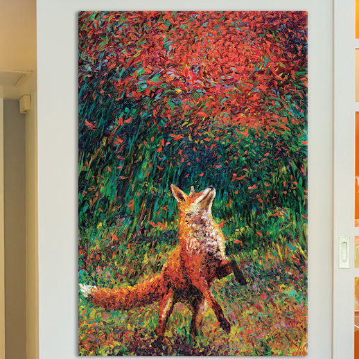 " Fox Fire " by Iris Scott, 26" H x 18" W x 1.5" D, Canvas