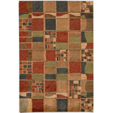 Hand-Knotted High-Quality Red and Green Area Rug