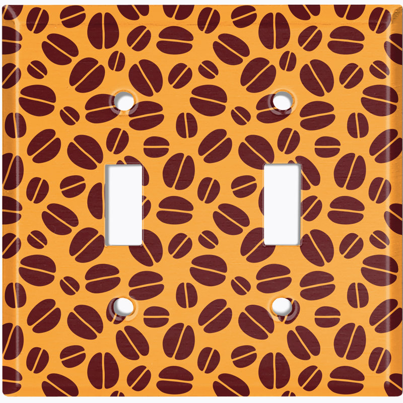 Patterned 2 - Gang Toggle Light Switch Standard Wall Plate