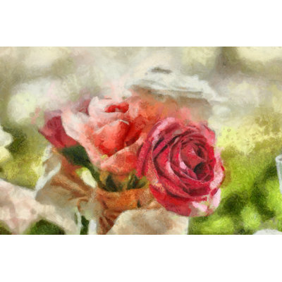 Painted Soft Rose - Wrapped Canvas Painting