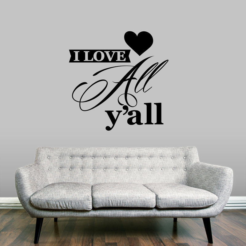 Adhésif décoratif Bulmer I Love All Y'all, Noir