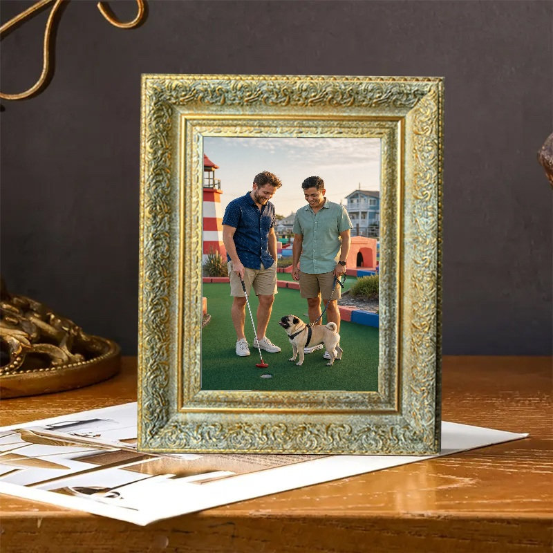 Cadre photo décoratif doré 5 pièces x 7 po 1PC