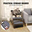 Lit superposé pour animal de compagnie avec escalier amovible, perchoir avec rangement pour chien / chat, canapé-lit à plusieurs niveaux pour lit de chevet, plateforme pour petit siège pour animal de compagnie (gris)-1426125688