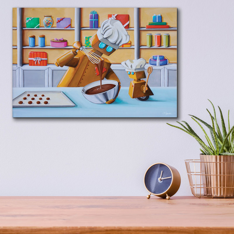 «The Chocolatiers» par Cindy Thornton, art mural en verre acrylique, H 12 po x l 16 po