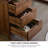 Modern Walnut Rectangular Nutbrown Solid Wood Desk-1630527907