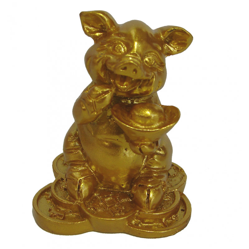 Figurine « Pig tenant » pour l’année lunaire