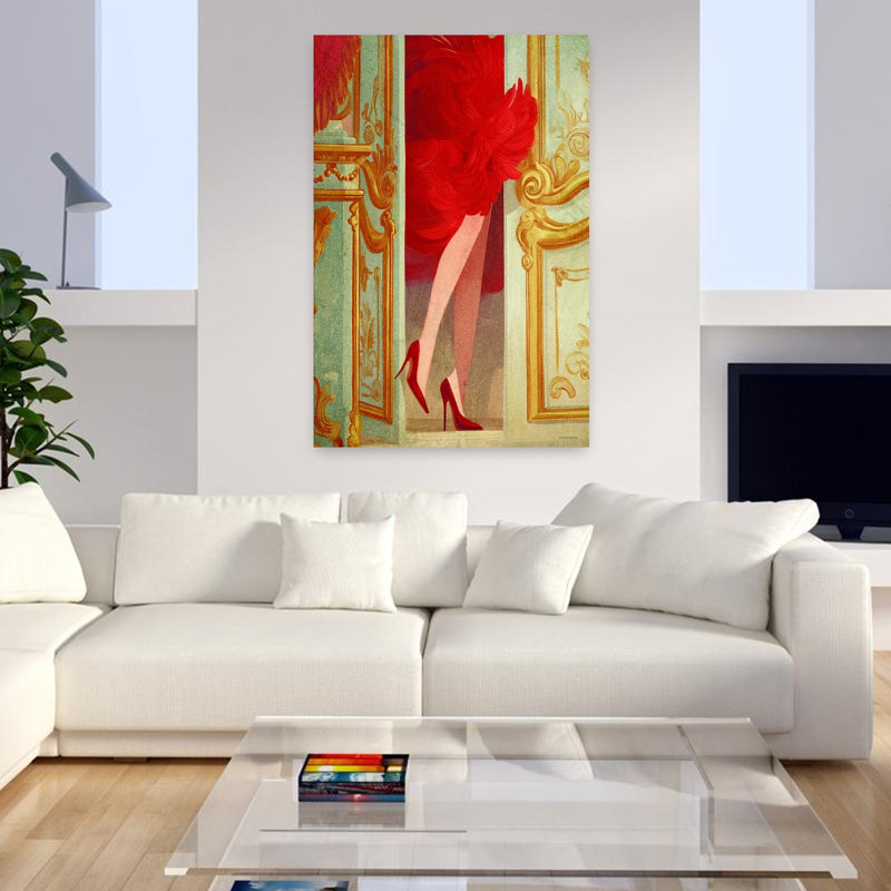 Avant la célébration, art mural contemporain dramatique élégant, H 36 po x l 36 po