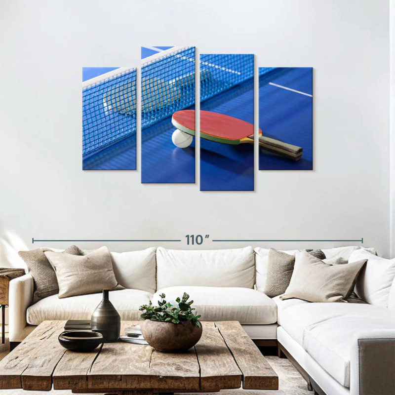 Tennis de table bleu Sirci, H 48 po x l 75 po