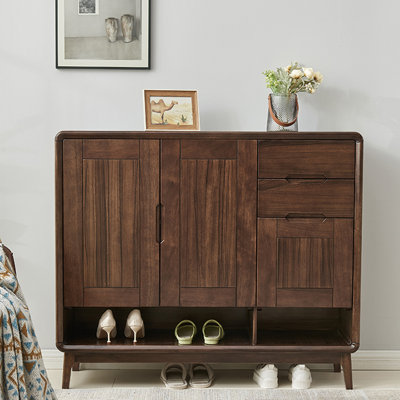 Armoire à chaussures en noyer noir