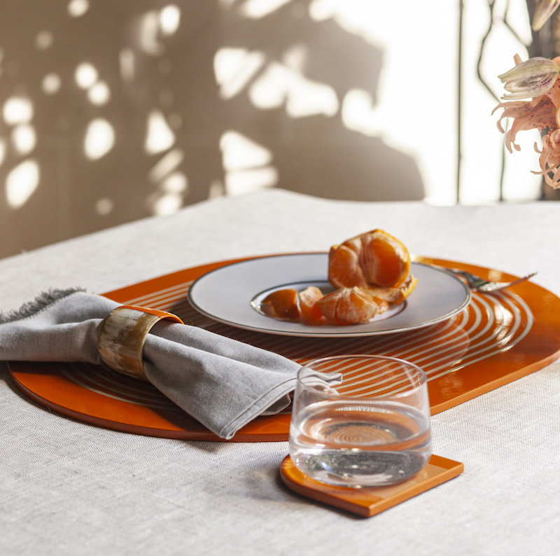 Antibes Lacquer Stripe Coasters
