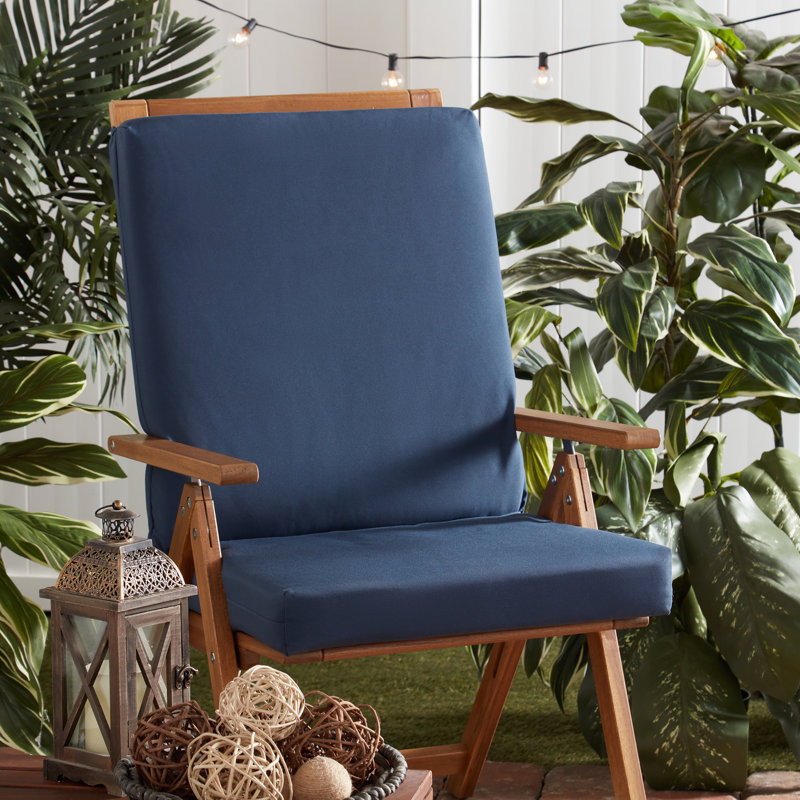 High Back Dining Chair Pad, Navy