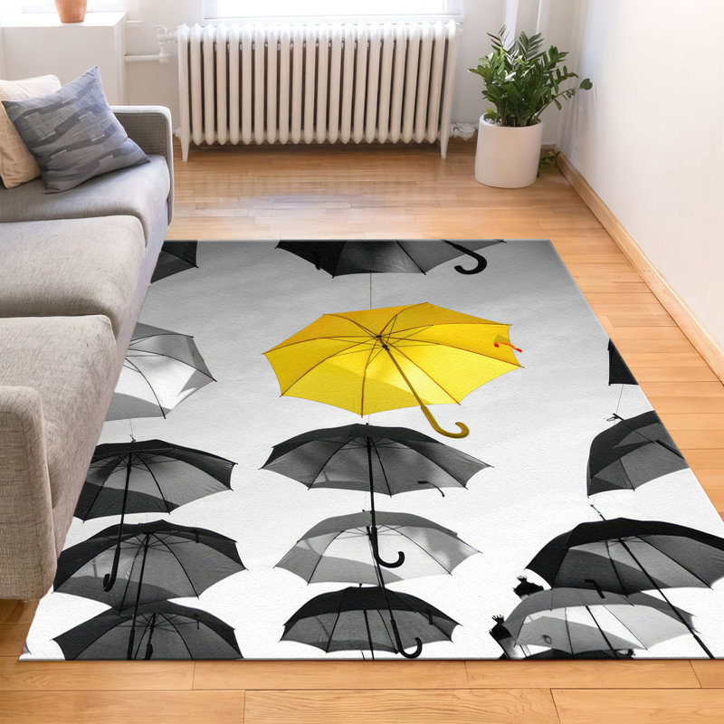 Colorful Abstract Design With Pile Soft Type Printed Rug for a Vibrant Touch to Your Home Decor, Runner 3'3" x 9'2"