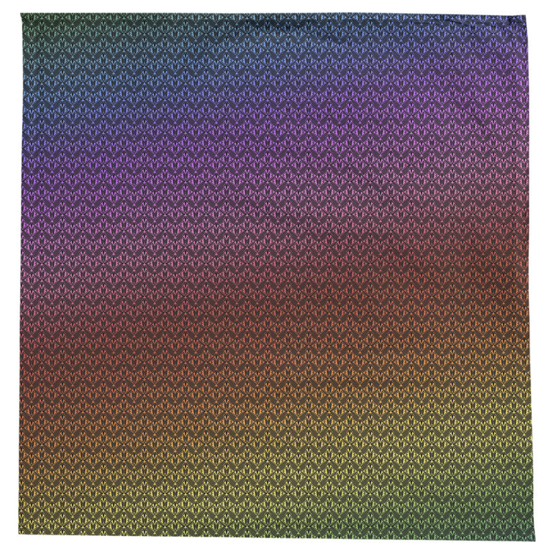 Leffel Art Deco Tablecloth, Black/Rainbow