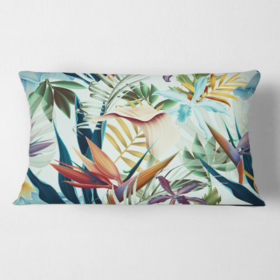 Tropical Flowers I Rectangular Pillow Cover & Insert