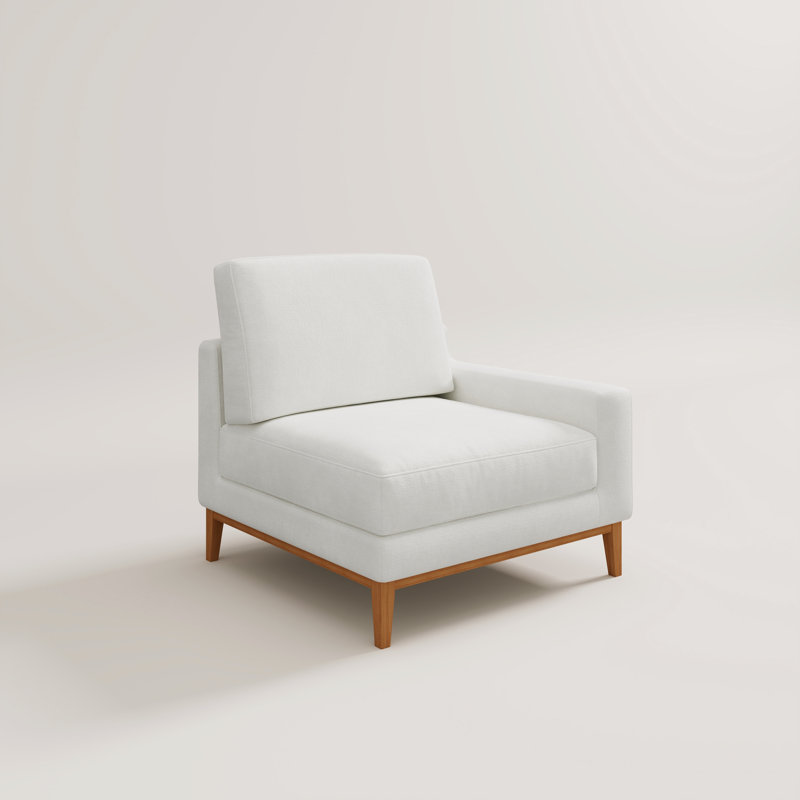 Fauteuil d'appoint rembourré Bourbeau, Blanc