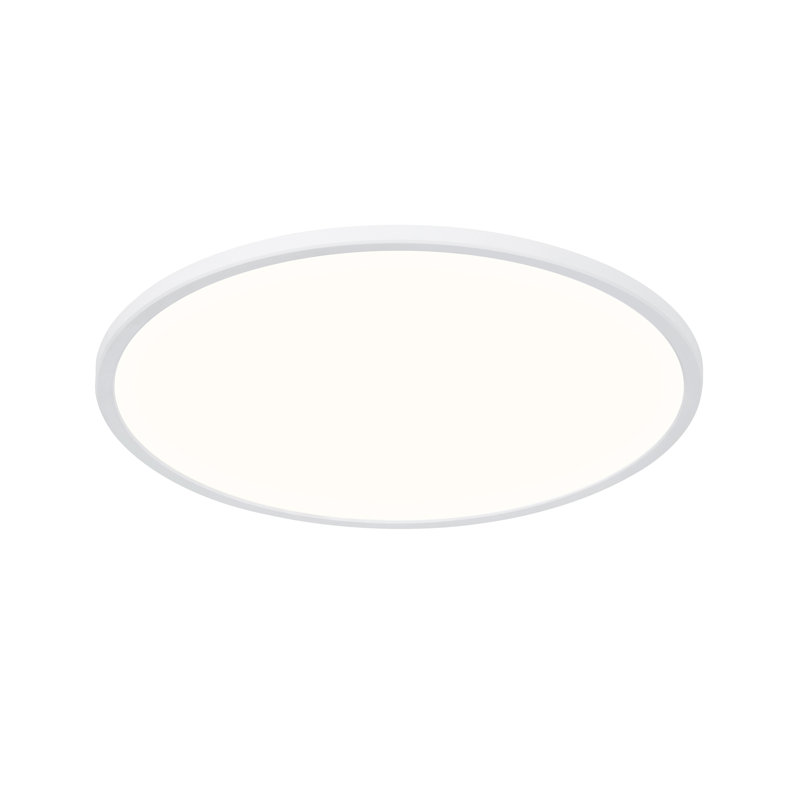 Oja Plastic LED Semi Flush Mount, Matte White